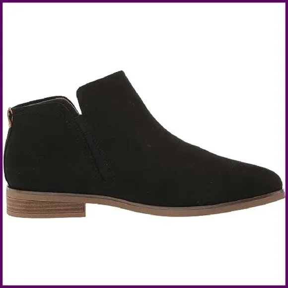 Women's Ankle Booties Size 7 Faux Suede Zipper Block Heel